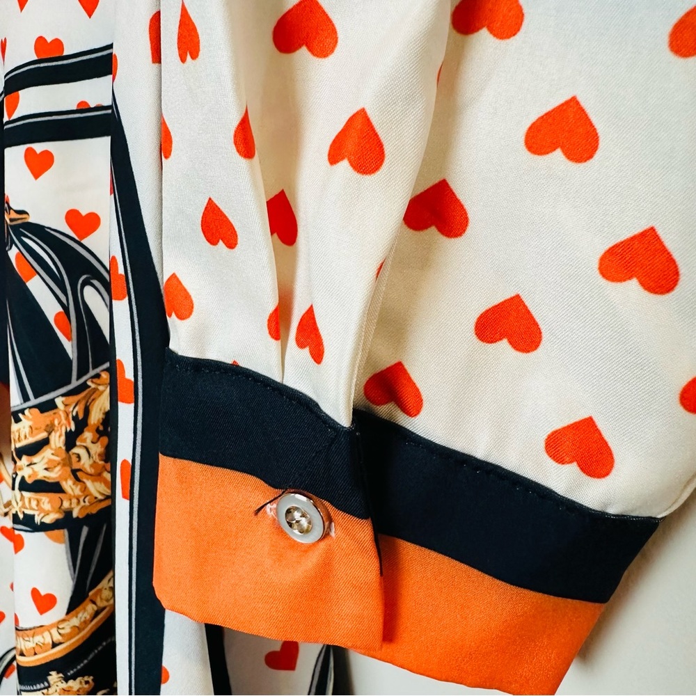 Multicolored Poker Card Long Sleeves‎ Dress Womens Size M Runs Size XS.C72 - Picture 4 of 16